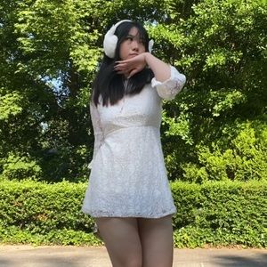 Cream dress. Size 16 in juniors